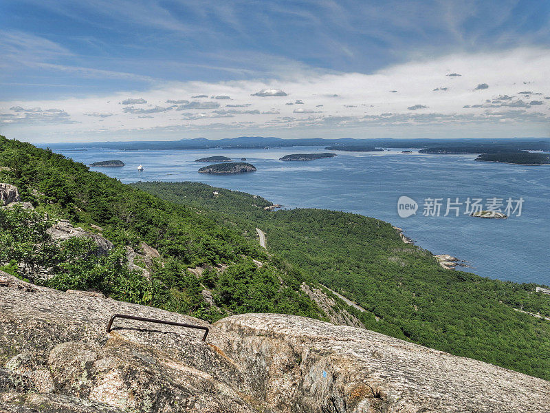 Champlain Mountain Precipice Trail, Iron Rungs, Bar Harbor View，缅因州